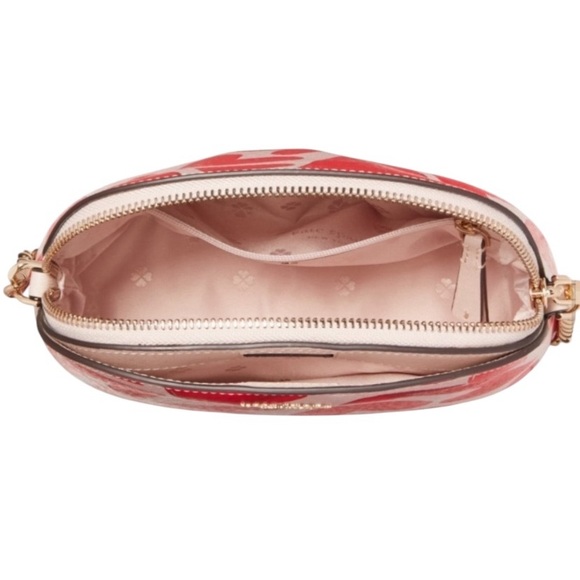 Kate Spade Like New Ever Fallen Spencer Dome Heart Crossbody Chain Pink Red - Picture 4 of 15